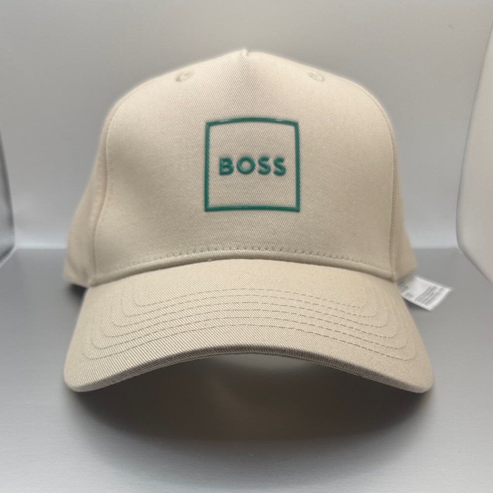 NEW - BOSS Cream Cap with Green Logo